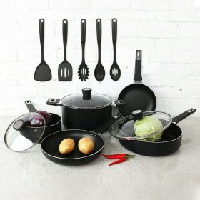 Aluminum Nonstick Midweight 13pcs Cookware Set Dishwasher Safe (Set: 13pcs)