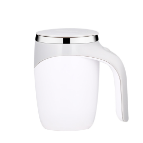 Self Stirring Mug - Rechargeable Automatic Magnetic Electric Coffee Mug, Rotating Cute Mixing Cup Tasse (Color: White)